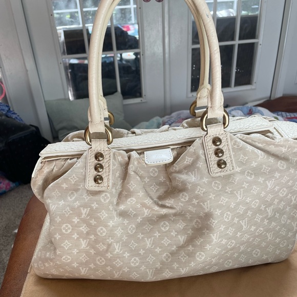 Authentic Louis Vuitton Trapeze GM Monogram Mini Lin Handbag SR1005 - Picture 5 of 7